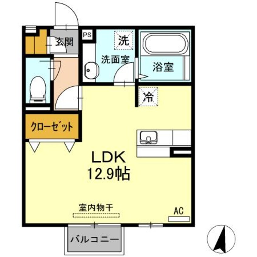 間取図 Ｄ－ｒｏｏｍ平成大学