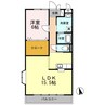エトワール西新涯 1LDKの間取り
