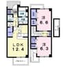 メゾンブローテ 2LDKの間取り