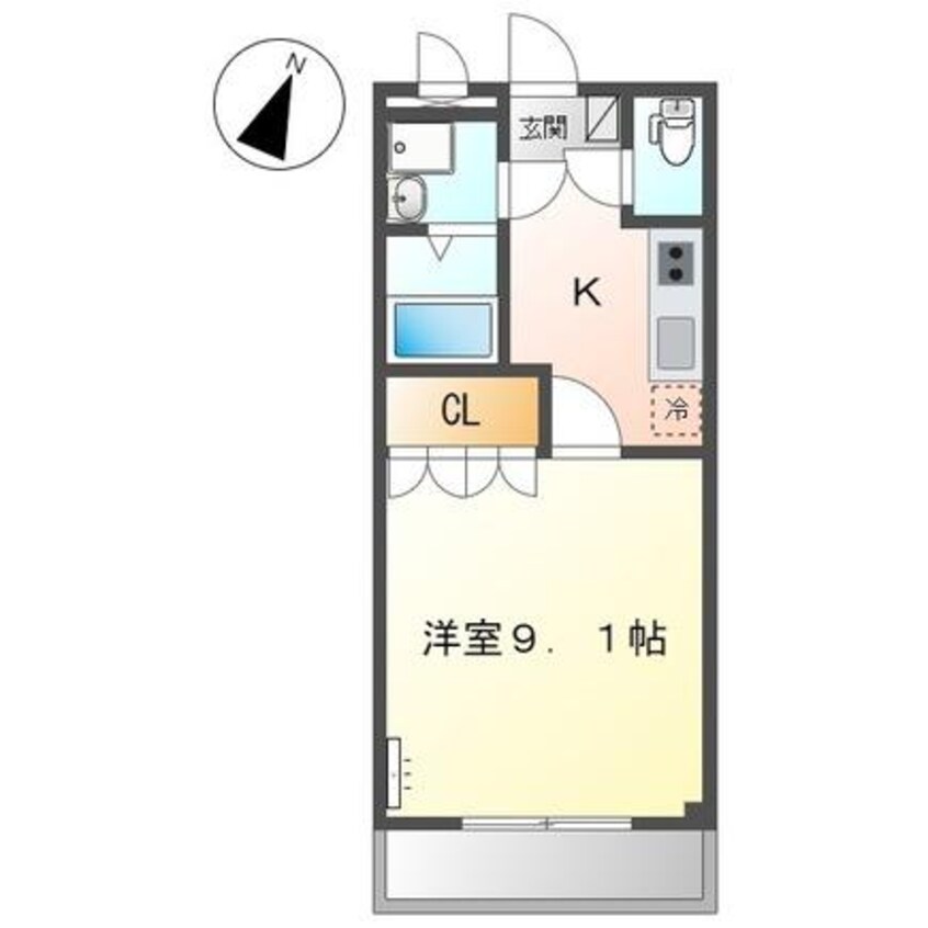 間取図 グランツ（駅家町万能倉）