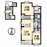 シャーメゾン神辺　B棟 2LDKの間取り