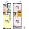 アルヴィータB 2LDKの間取り