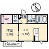 クレール藤　A棟 1LDKの間取り