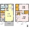シェリエ 2LDKの間取り