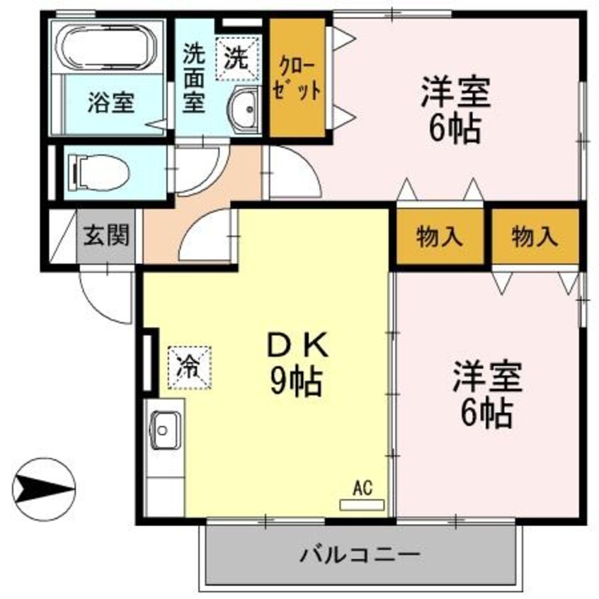 間取図 リベルタ　スクエア　B棟