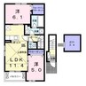 フィールドコート 2LDKの間取り