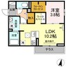 D-Residence E（レジデンス） 1LDKの間取り