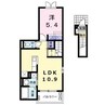 カトレア 1LDKの間取り