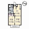 グランドール赤坂 2DKの間取り