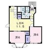 ラーカイラム 2LDKの間取り