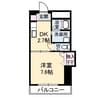 レアンドロス 1Kの間取り
