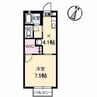ダイナスティ21　2号館 1Kの間取り
