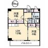 五豊マンション 2LDKの間取り