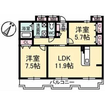 間取図 ｎｆツインズ　Ａ棟