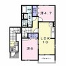 アヴェニールA 2LDKの間取り