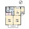レジデンス新涯　A棟 2Kの間取り
