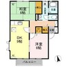 フレッシュグリーン21　A棟 2DKの間取り