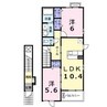 プレジールＡ 2LDKの間取り