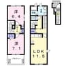 レザンⅡ 2LDKの間取り
