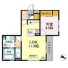 D-roomブランシェ 1LDKの間取り