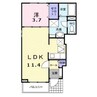 シック・シャンブル 1LDKの間取り