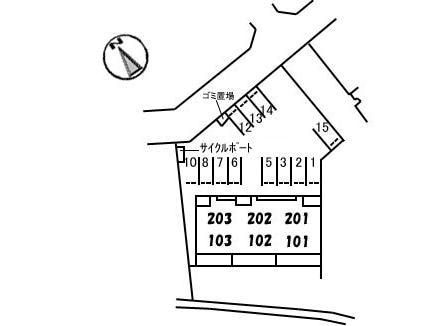 配置図 シャーメゾン坪生南