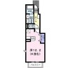 エクレール沖野上 1Rの間取り