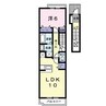 カーサフェリーチェＣ 1LDKの間取り