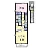 クリザンテーム 1LDKの間取り