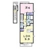 クレメントＢ 1LDKの間取り