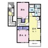 ブリュッケＢ 2DKの間取り