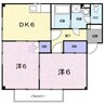 サニーハウスＡ 2DKの間取り