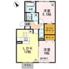 エザンス水呑　Ｂ棟 2LDKの間取り