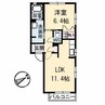 アメニックス福山　14番館 1LDKの間取り