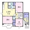 シティハイツ大門Ｄ 3LDKの間取り