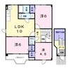 シティハイツ大門Ｄ 3LDKの間取り