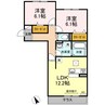 暁雲 2LDKの間取り