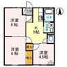 サンライフ内山　B棟 3Kの間取り