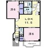 ポーセリンふじい 2LDKの間取り