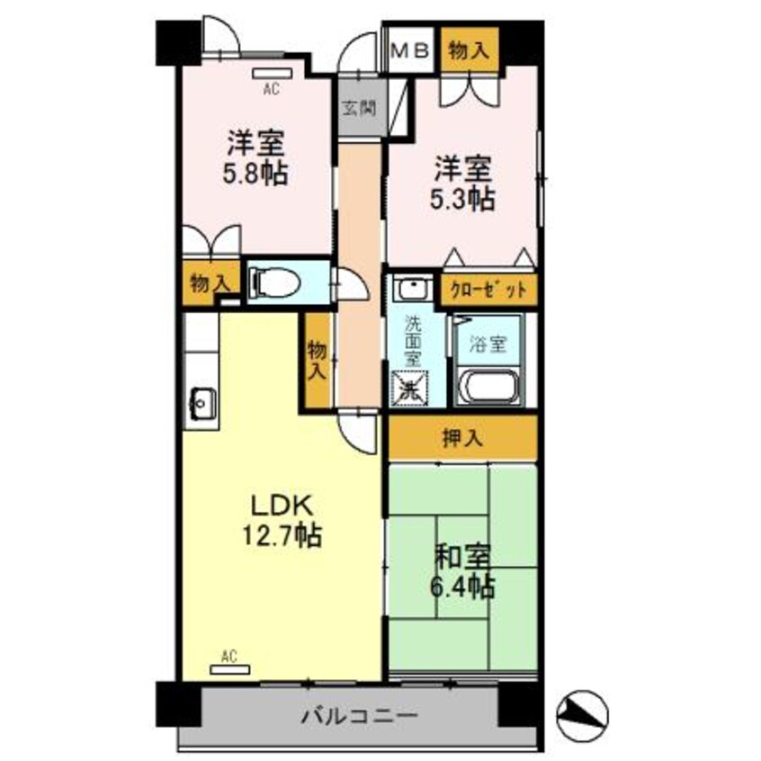 間取図 グリーンビュー　西町