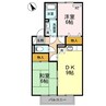 セジュールＡＳＯ 2DKの間取り