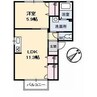エム　アール　イー　G棟 1LDKの間取り