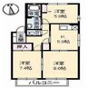 トータス井上　Ａ棟 3DKの間取り