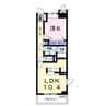 ベルフロンテ 1LDKの間取り