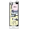 ベルフロンテ 1LDKの間取り