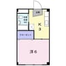 シティハイツサンピア 1Kの間取り