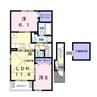 クラール・エフⅡ 2LDKの間取り