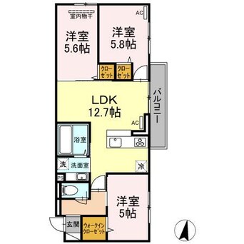 間取図 ノースラックみすず