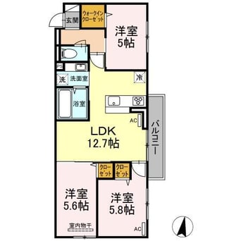 間取図 ノースラックみすず