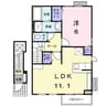ベルボニートB 1LDKの間取り